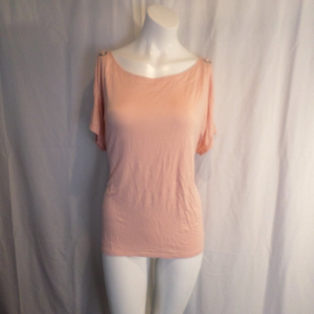 💖Cable&Gauge Pink top great shoulder details